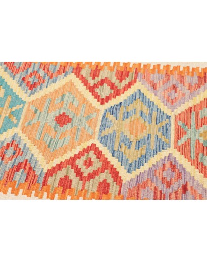 Tappeto Kilim Afghanistan marrone giallo 78x290