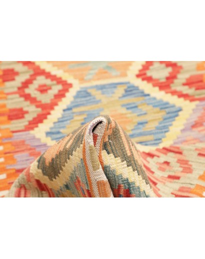 Tappeto Kilim Afghanistan marrone giallo 78x290