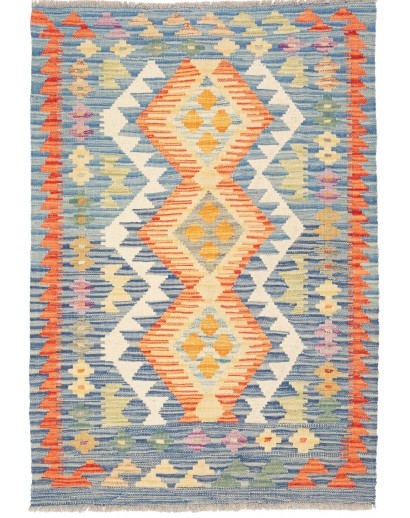 Tappeto Kilim Afghanistan beige arancione 83x116