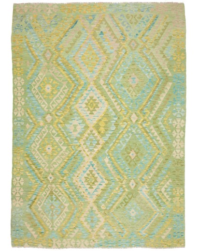 Tappeto Kilim Afghanistan marrone bianco 207x289