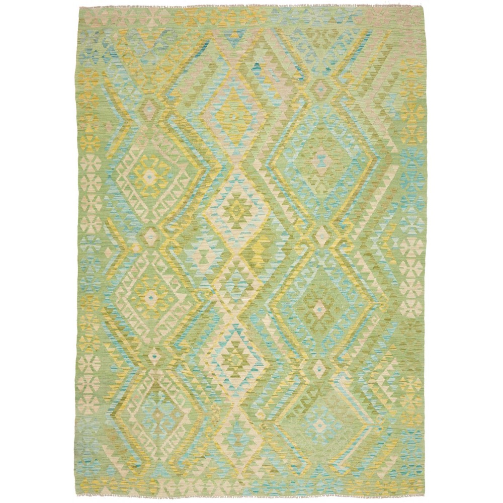 Tappeto Kilim Afghanistan marrone bianco 207x289