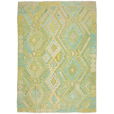 Tappeto Kilim Afghanistan marrone bianco 207x289