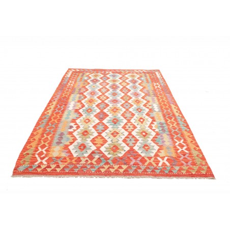 Tappeto Kilim Afghanistan arancione marrone 173x247