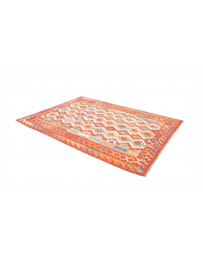 Tappeto Kilim Afghanistan arancione marrone 173x247
