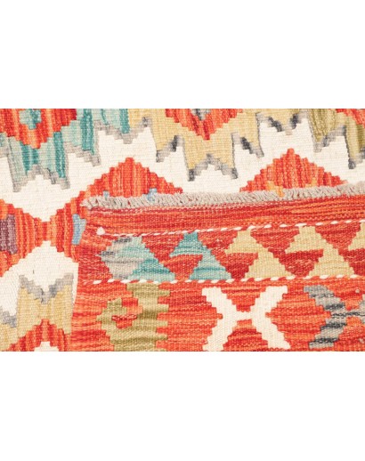 Tappeto Kilim Afghanistan arancione marrone 173x247