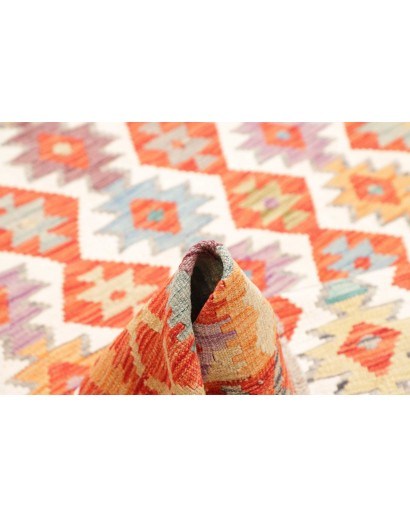 Tappeto Kilim Afghanistan arancione marrone 173x247