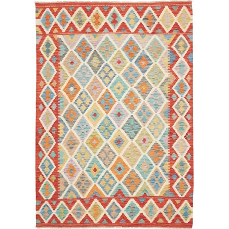 Tappeto Kilim Afghanistan beige arancione 177x254