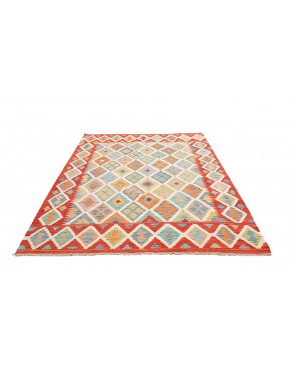Tappeto Kilim Afghanistan beige arancione 177x254