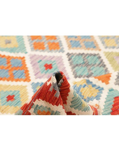 Tappeto Kilim Afghanistan beige arancione 177x254