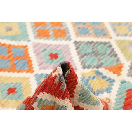 Tappeto Kilim Afghanistan beige arancione 177x254