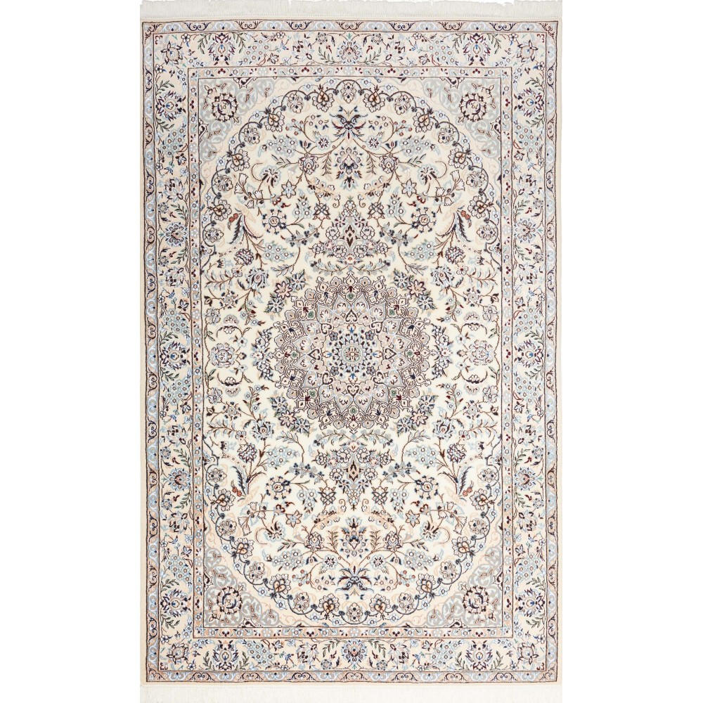 Tappeto Nain 9La Persia bianco grigio 135x225 Tappeto Nain 9La Persia bianco grigio 135x225