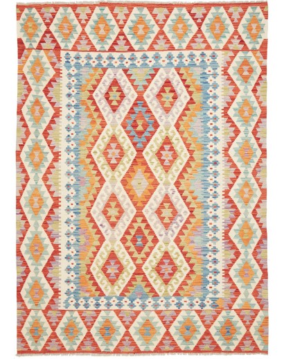 Tappeto Kilim Afghanistan beige marrone 171x242
