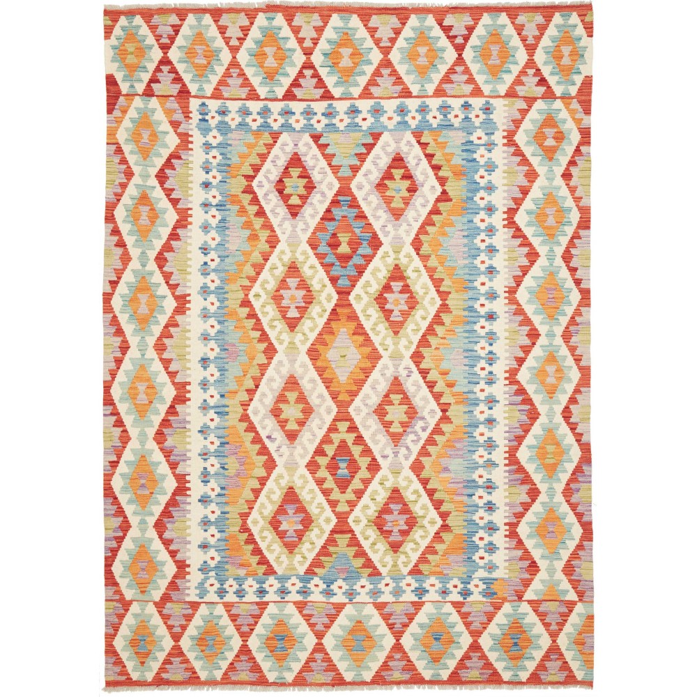 Tappeto Kilim Afghanistan beige marrone 171x242