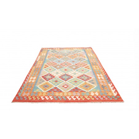 Tappeto Kilim Afghanistan marrone rosso 173x245