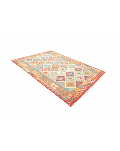 Tappeto Kilim Afghanistan marrone rosso 173x245