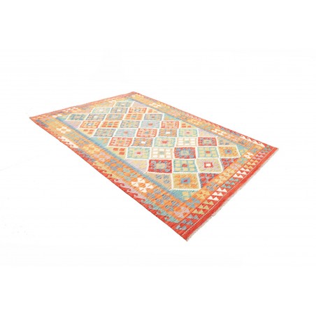 Tappeto Kilim Afghanistan marrone rosso 173x245