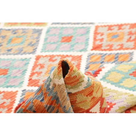 Tappeto Kilim Afghanistan marrone rosso 173x245