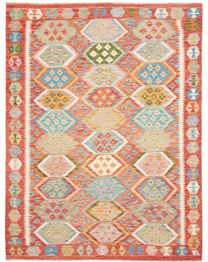 Tappeto Kilim Afghanistan marrone giallo 180x237