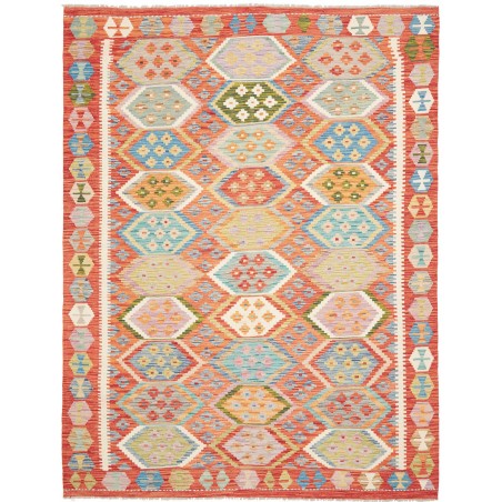 Tappeto Kilim Afghanistan marrone giallo 180x237