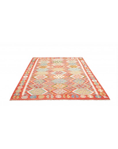Tappeto Kilim Afghanistan marrone giallo 180x237
