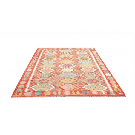 Tappeto Kilim Afghanistan marrone giallo 180x237