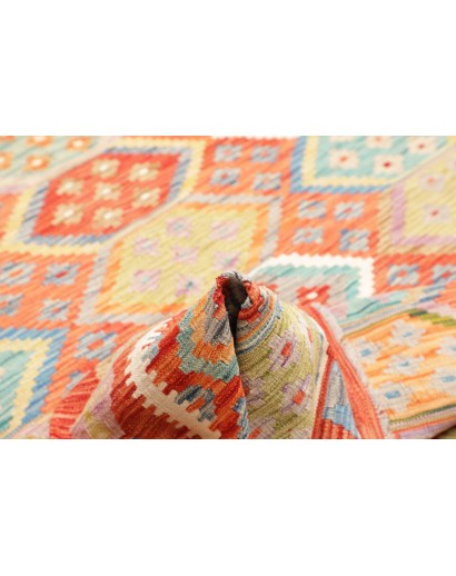 Tappeto Kilim Afghanistan marrone giallo 180x237