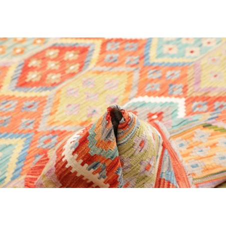 Tappeto Kilim Afghanistan marrone giallo 180x237