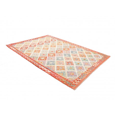 Tappeto Kilim Afghanistan beige arancione 183x257