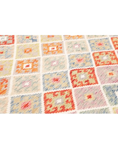 Tappeto Kilim Afghanistan beige arancione 183x257