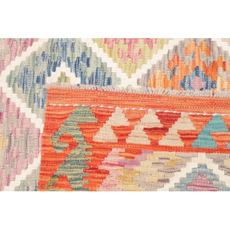 Tappeto Kilim Afghanistan beige arancione 183x257