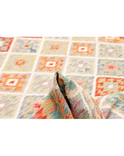 Tappeto Kilim Afghanistan beige arancione 183x257