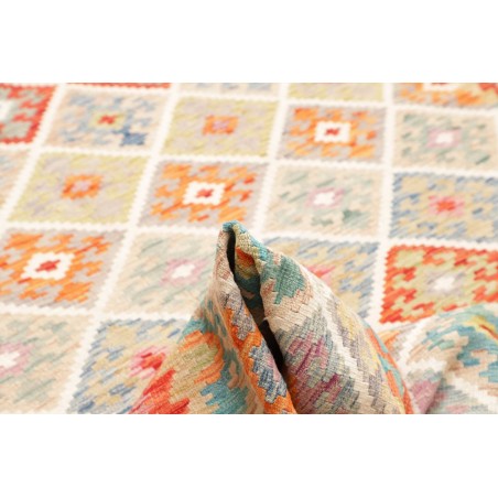 Tappeto Kilim Afghanistan beige arancione 183x257