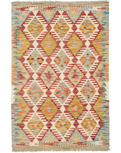 Tappeto Kilim Afghanistan marrone arancione 81x121
