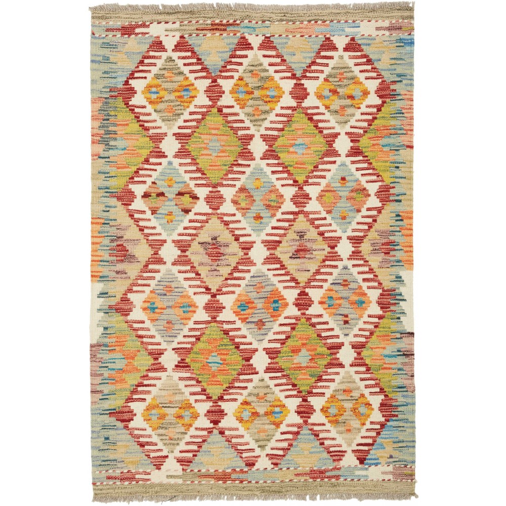 Tappeto Kilim Afghanistan marrone arancione 81x121