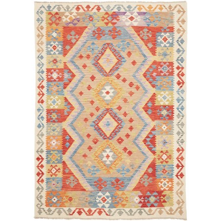 Tappeto Kilim Afghanistan marrone giallo 178x250