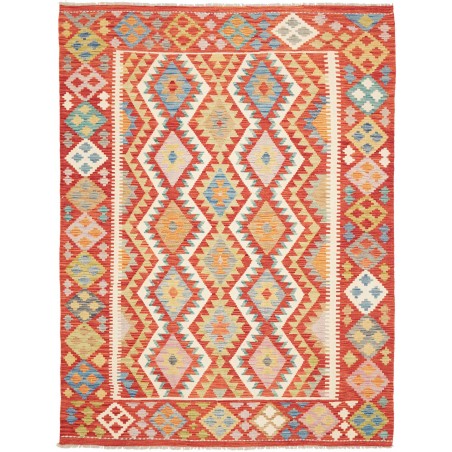 Tappeto Kilim Afghanistan arancione marrone 176x237