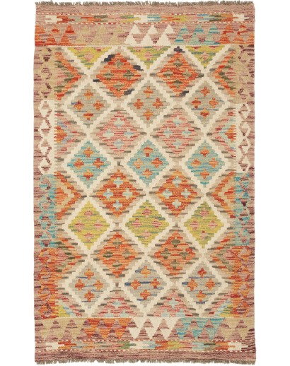 Tappeto Kilim Afghanistan marrone grigio 79x127