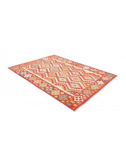 Tappeto Kilim Afghanistan arancione marrone 176x237