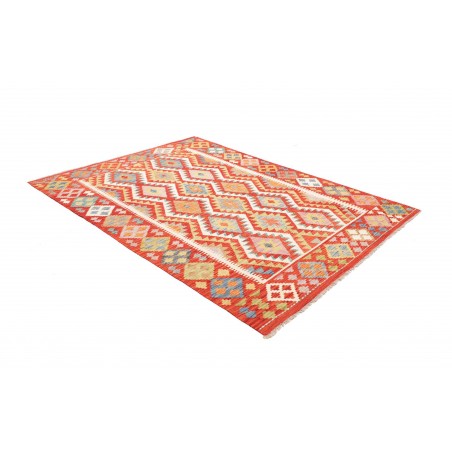 Tappeto Kilim Afghanistan arancione marrone 176x237