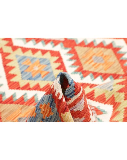Tappeto Kilim Afghanistan arancione marrone 176x237
