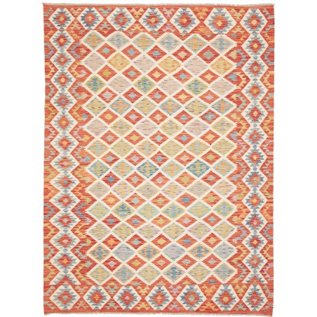 Tappeto Kilim Afghanistan marrone rosso 180x247
