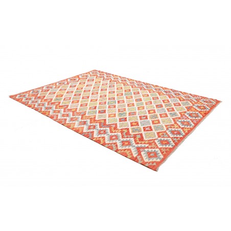 Tappeto Kilim Afghanistan marrone rosso 180x247