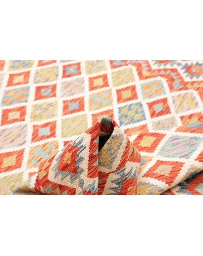 Tappeto Kilim Afghanistan marrone rosso 180x247