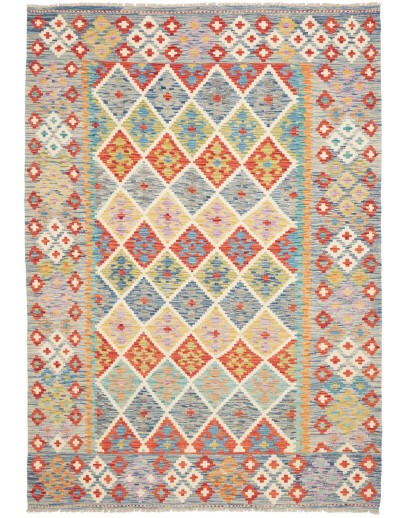Tappeto Kilim Afghanistan beige arancione 174x242