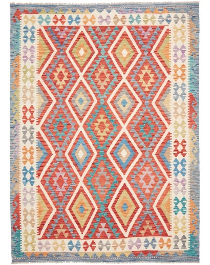 Tappeto Kilim Afghanistan beige grigio 178x241