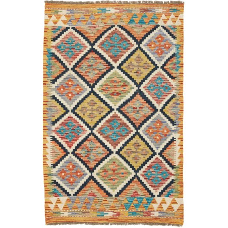 Tappeto Kilim Afghanistan marrone 83x128