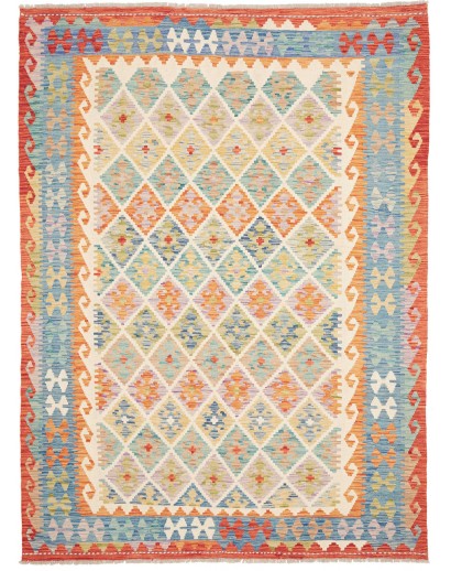 Tappeto Kilim Afghanistan beige grigio 175x235