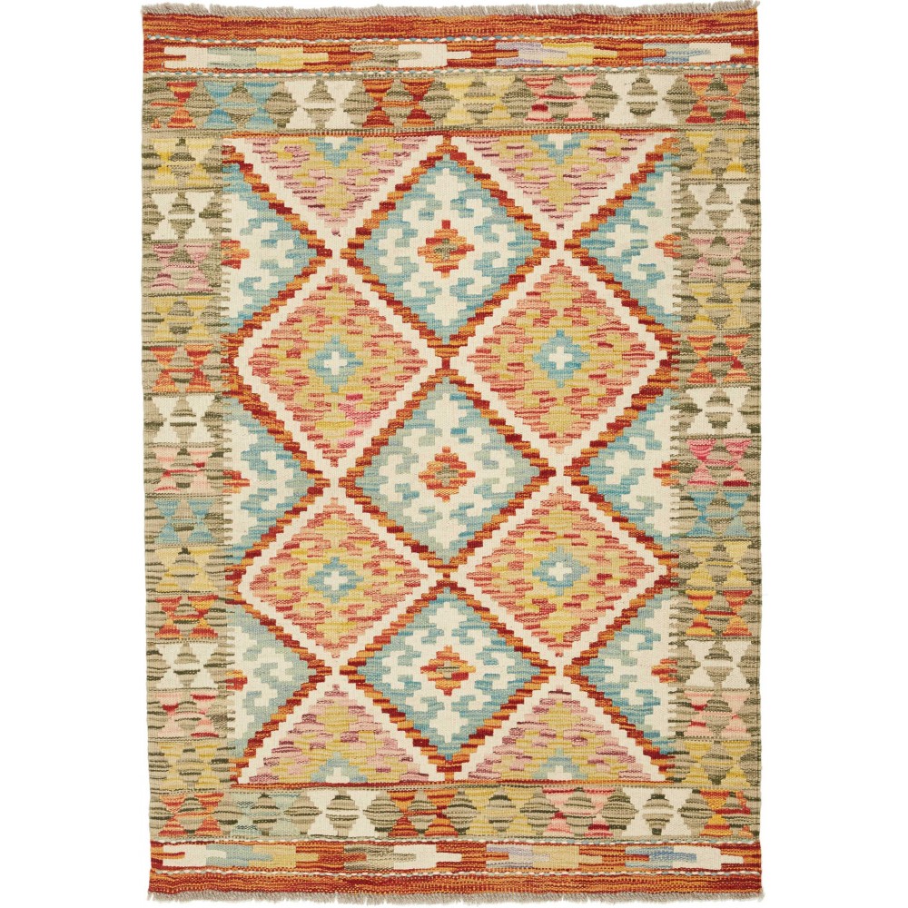 Tappeto Kilim Afghanistan marrone 86x121