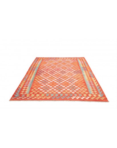 Tappeto Kilim Afghanistan rosso 182x239
