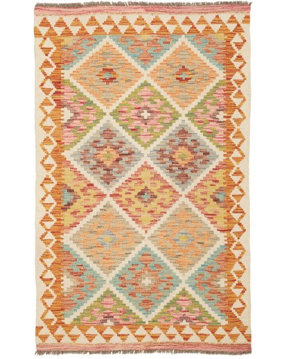 Tappeto Kilim Afghanistan marrone giallo 82x130